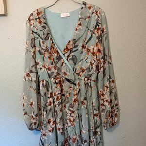 Floral Pink Lily Dress